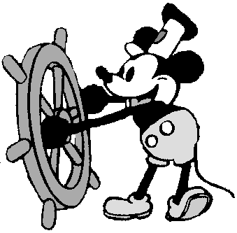 Mickey Mouse at the Wheel from Steamboat Willie (1928)